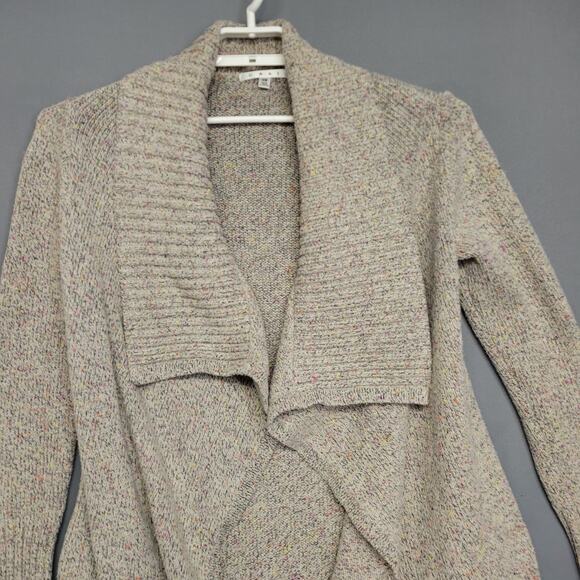 Cabi Cardigan Boho Sweater Womens XS Oatmeal Thick Knit Longline Open #900 - Picture 3 of 11